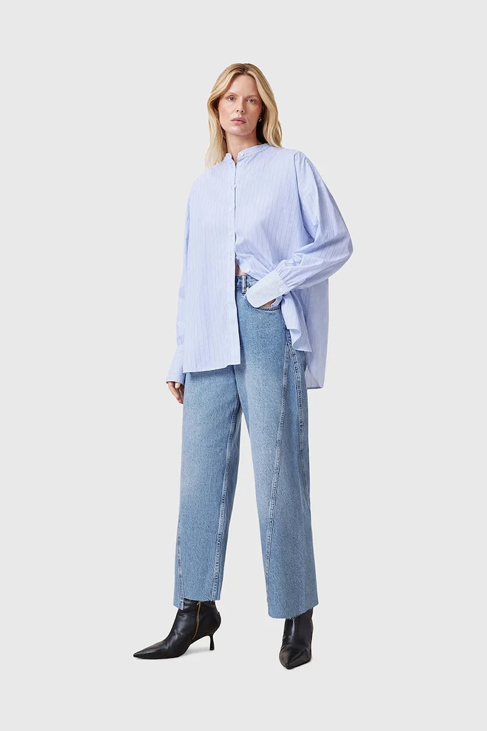 AllSaints pamut ing ANA W047PC kék