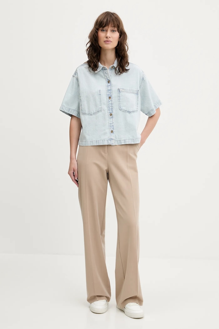Guess Jeans koszula jeansowa W5GH0F.D5M83 niebieski SS26