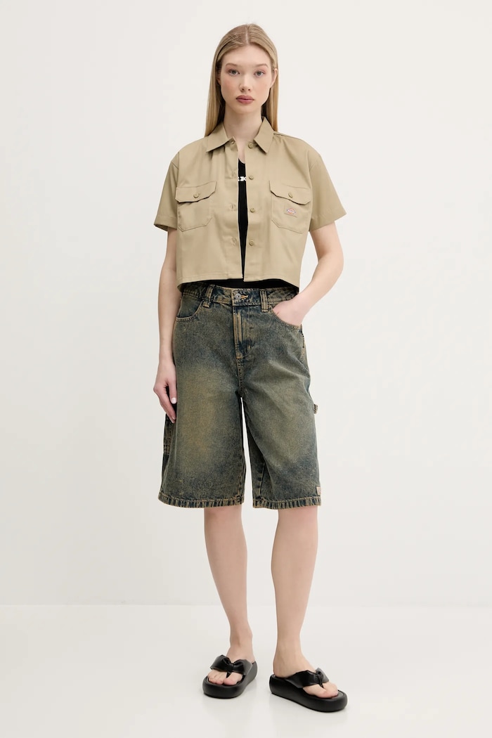 Košeľa Dickies DKDFS573KHK1 zelená SS25