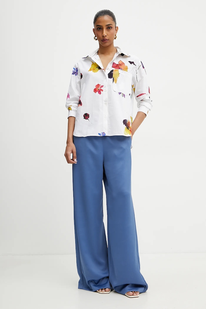 MAX&Co. koszula bawełniana 2516111054200 biały SS25