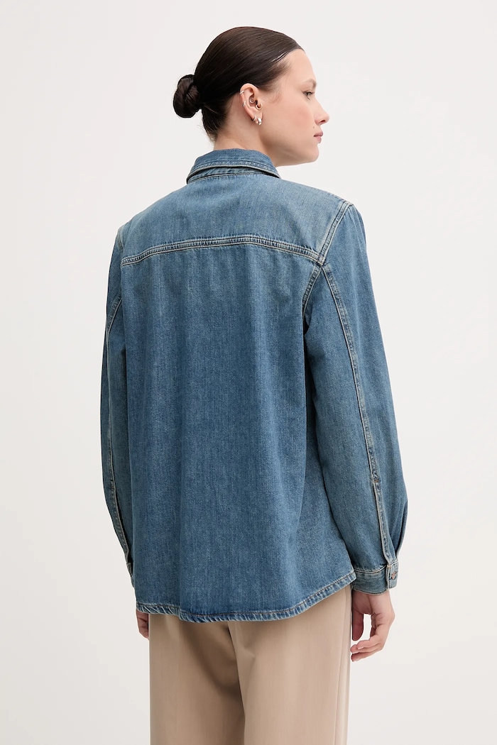 Odzież United Colors of Benetton Koszula jeansowa 5WDMDQ0C5 niebieski