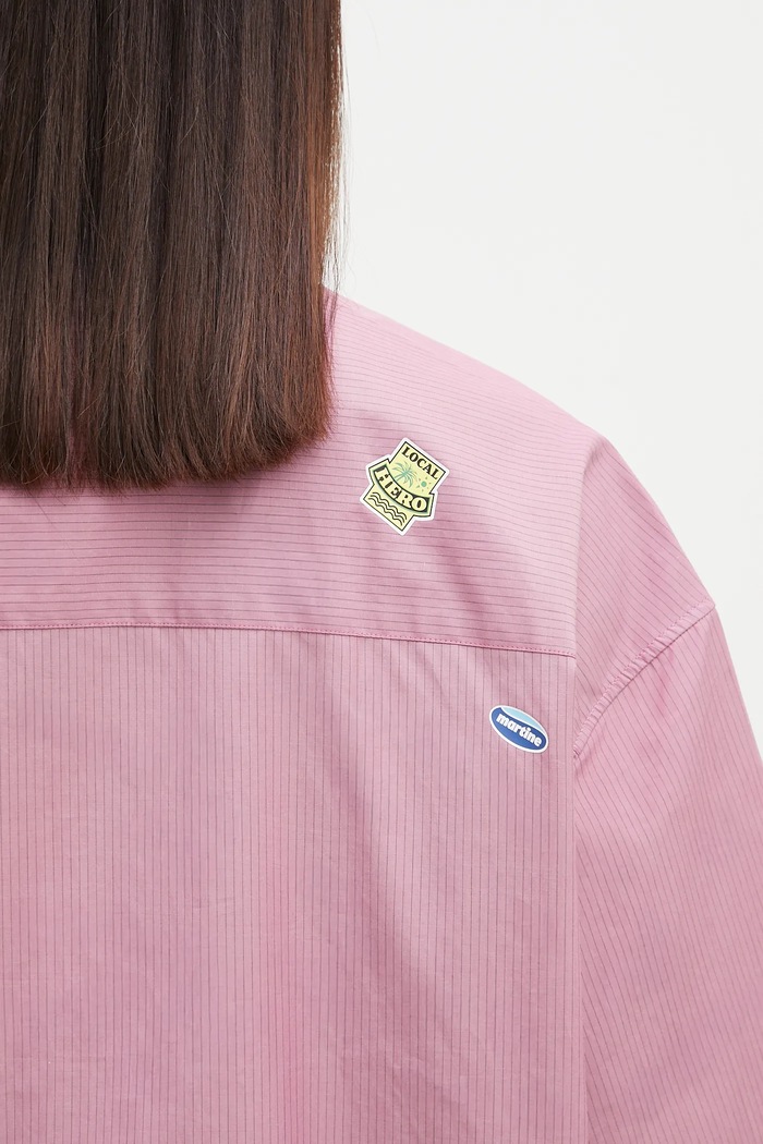 Martine Rose cotton shirt Boxy Wrap 440WS22604 violet