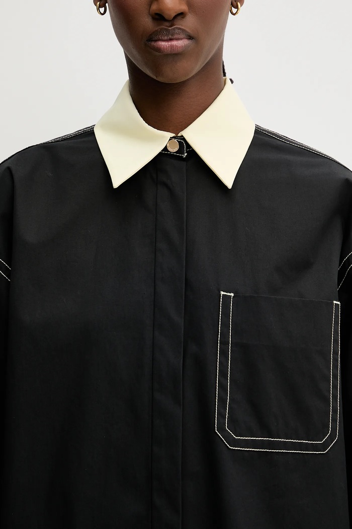 Sportmax cotton shirt Myovid2 black 2512191062600