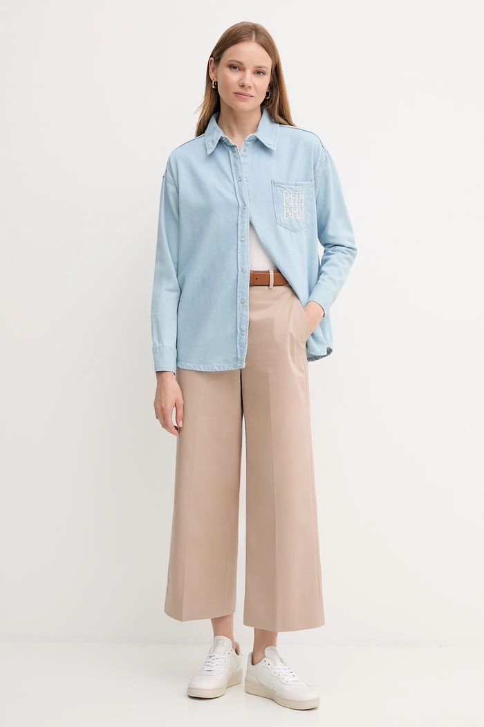 Pedro del Hierro cămașă jeans 6639058 albastru SS25
