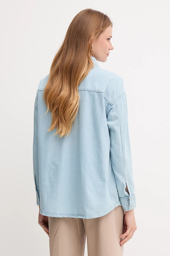 Îmbrăcăminte Pedro del Hierro cămașă jeans 6639058 albastru