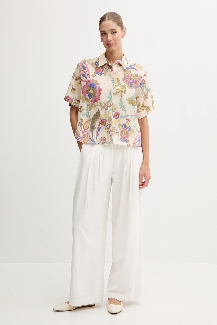 Bavlnená košeľa Pedro del Hierro 7659070 béžová SS25