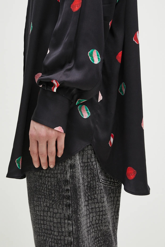 Fiorucci koszula Lollipop Print czarny W02SPTLO285VI01BK03