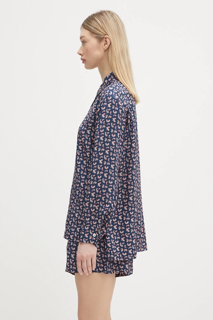 A.P.C. camicia Chemise Gabrielle VIALN.F12607 blu navy SS25