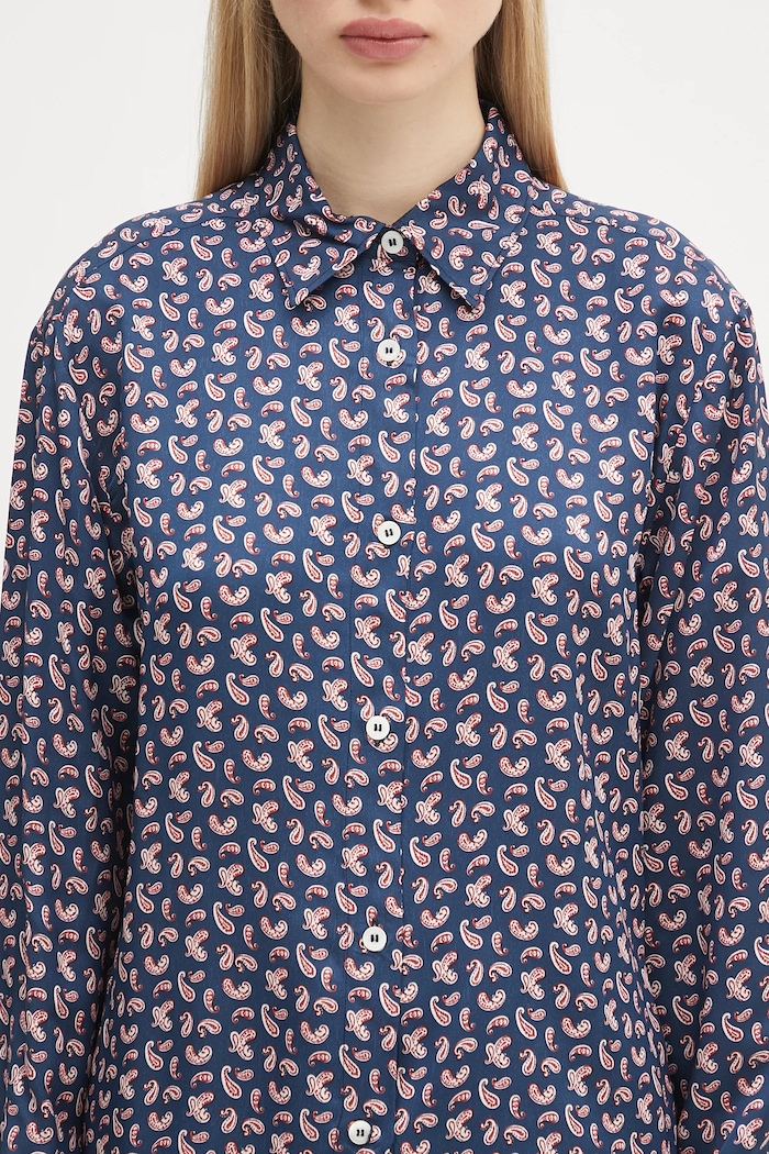 A.P.C. camicia Chemise Gabrielle blu navy VIALN.F12607