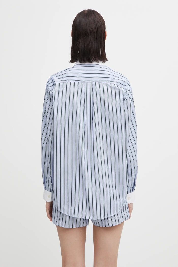 Одяг Бавовняна сорочка Sporty & Rich Src Oversized SI019621302MU02 блакитний