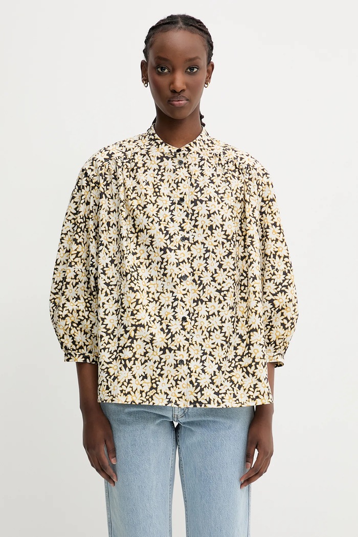 Maison Kitsuné camicia in cotone Maxi Sleeve rilassato nero OW00417WC5048