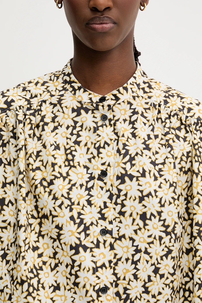 Maison Kitsuné camicia in cotone Maxi Sleeve nero OW00417WC5048