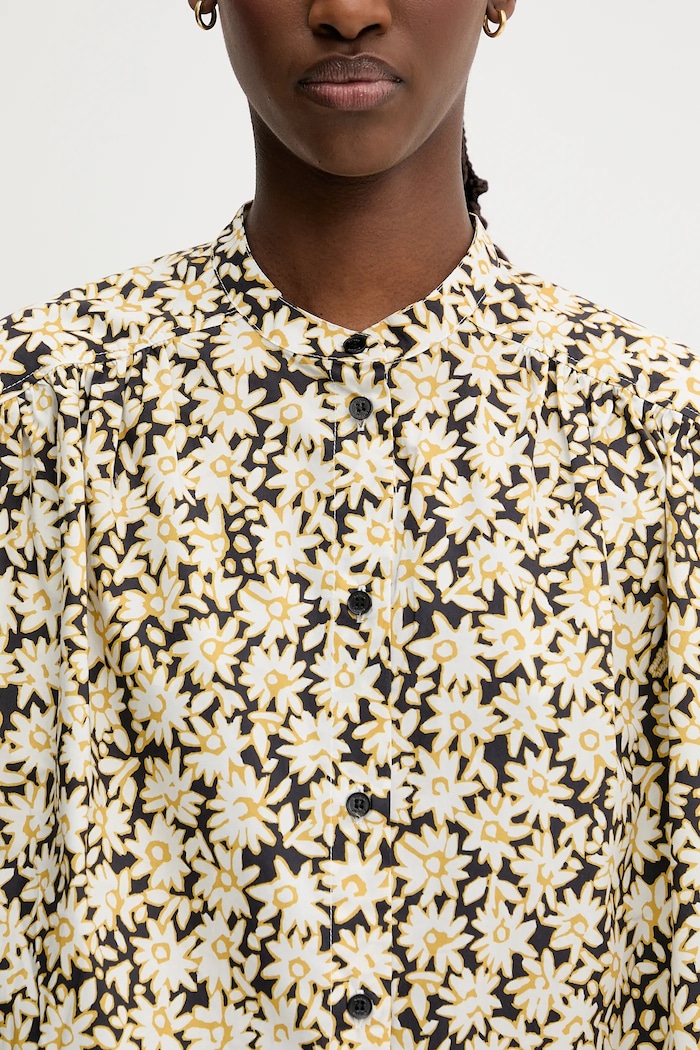 Maison Kitsuné camicia in cotone Maxi Sleeve nero OW00417WC5048