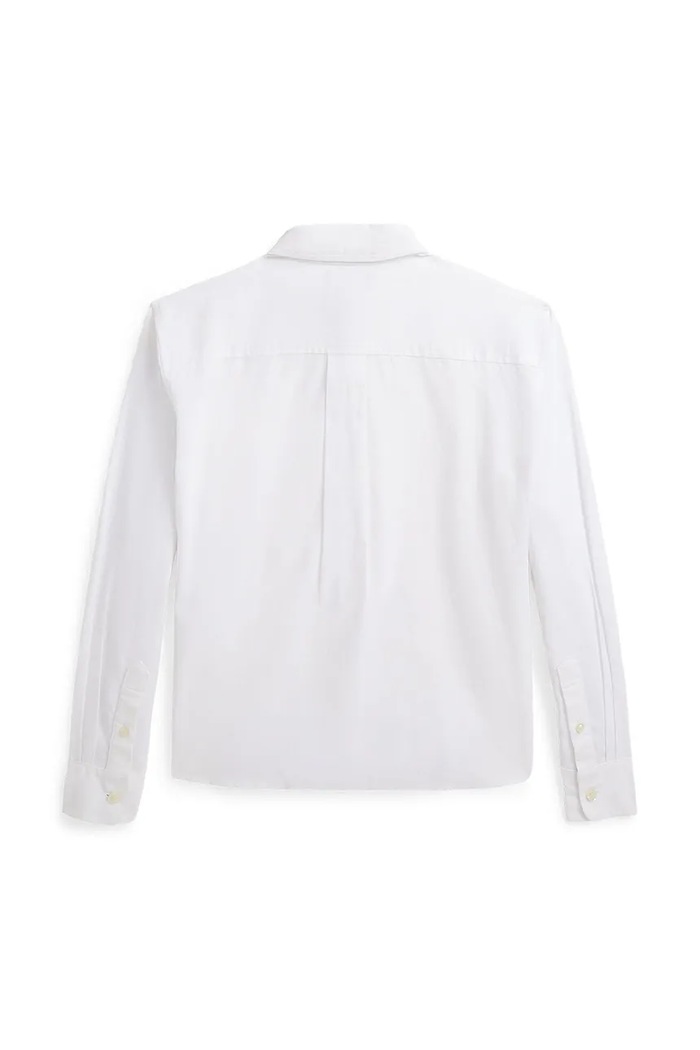 Polo Ralph Lauren cămașă de in pentru copii 313964549001 alb SS25