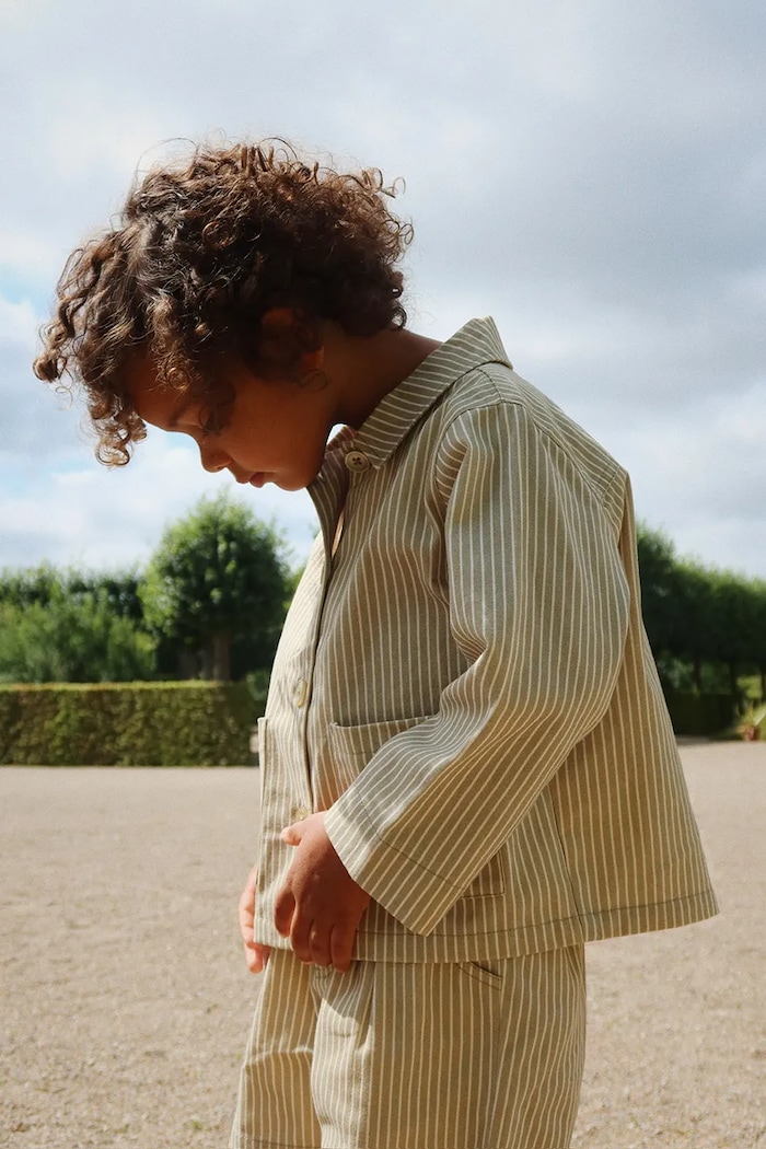 Košeľa Konges Sløjd FRANKIE OVER SHIRT GOTS dlhý béžová KS103249