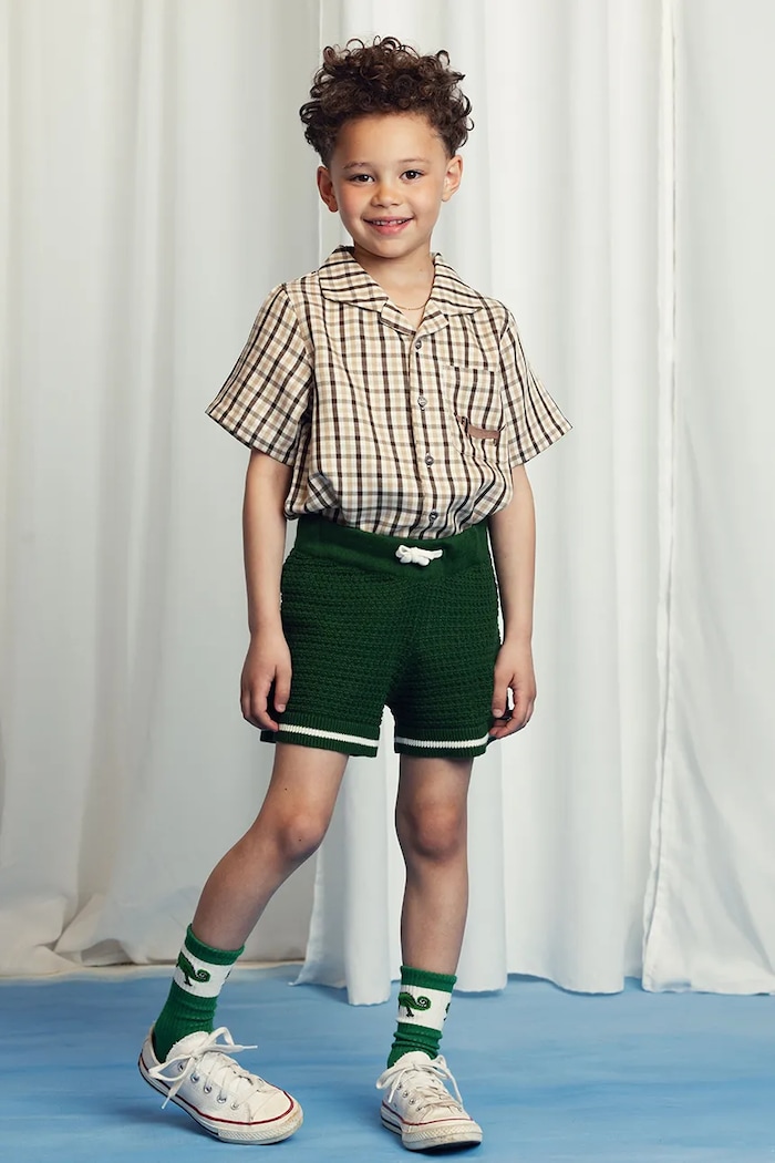Πουκάμισο Mini Rodini Gingham 2522016013 μπεζ