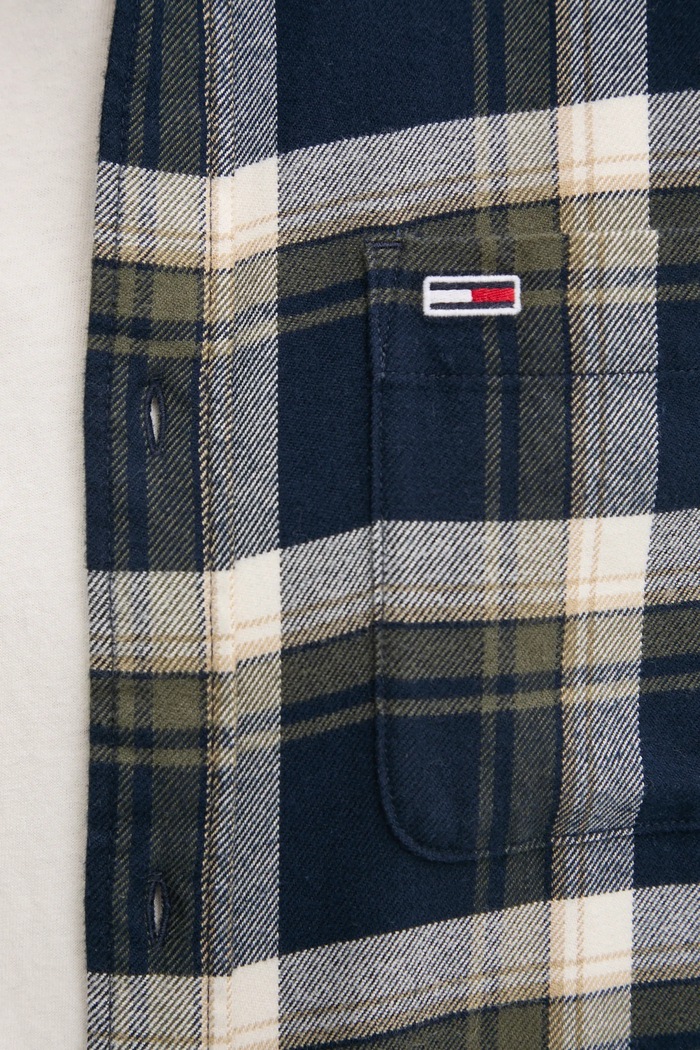 Košulja Tommy Jeans DM0DM20670 mornarsko plava
