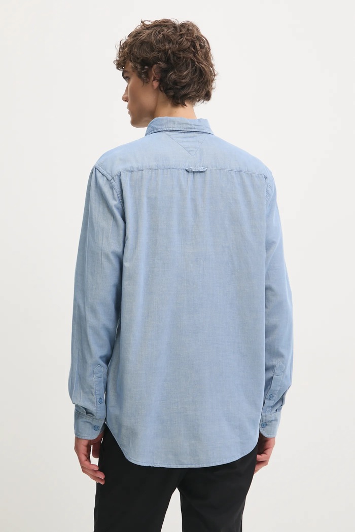 Îmbrăcăminte Tommy Jeans camasa din velur DM0DM20672 albastru