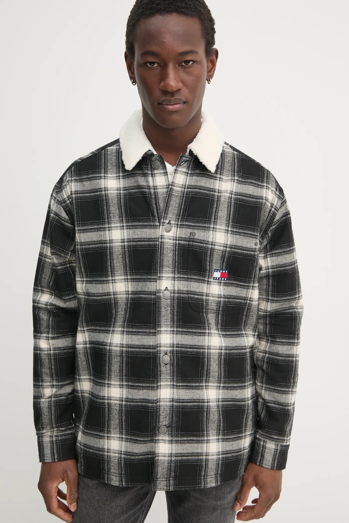 Bunda Tommy Jeans čierna DM0DM20241