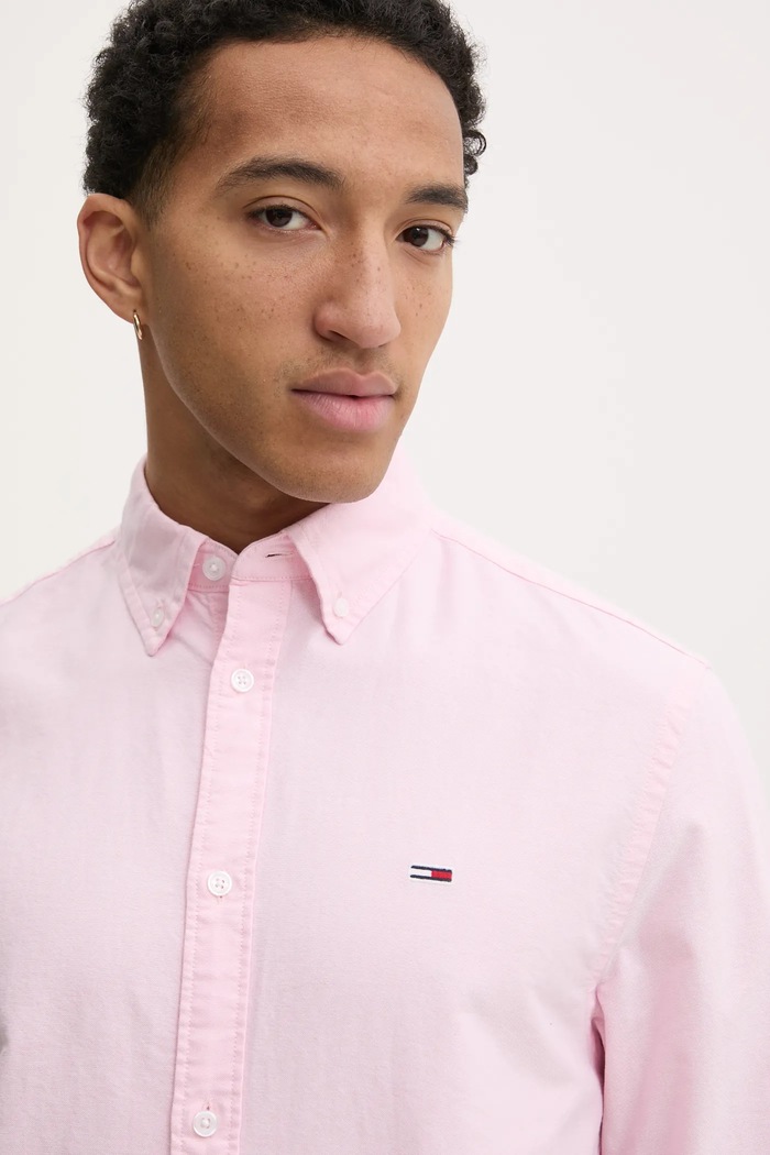 Košile Tommy Jeans růžová DM0DM20667