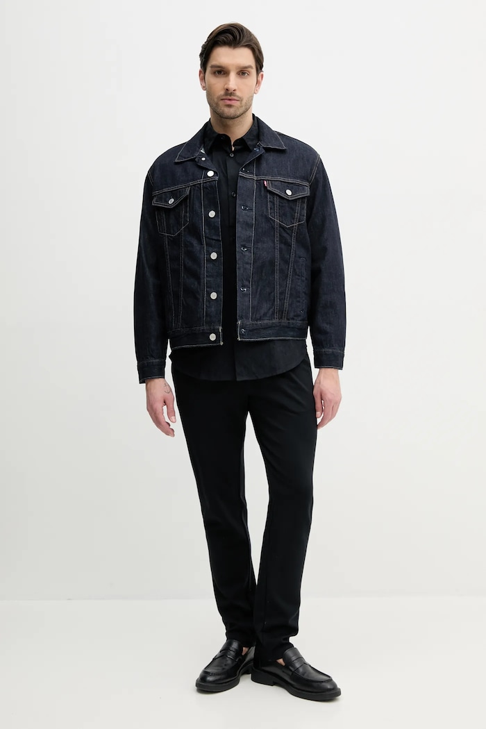 Памучна риза Armani Exchange XM000197.AF12179 тъмносин SS25