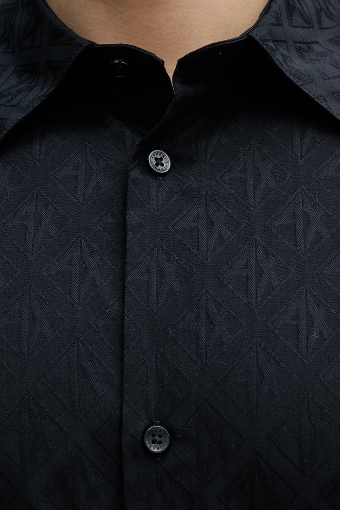 Памучна риза Armani Exchange XM000197.AF12179 тъмносин