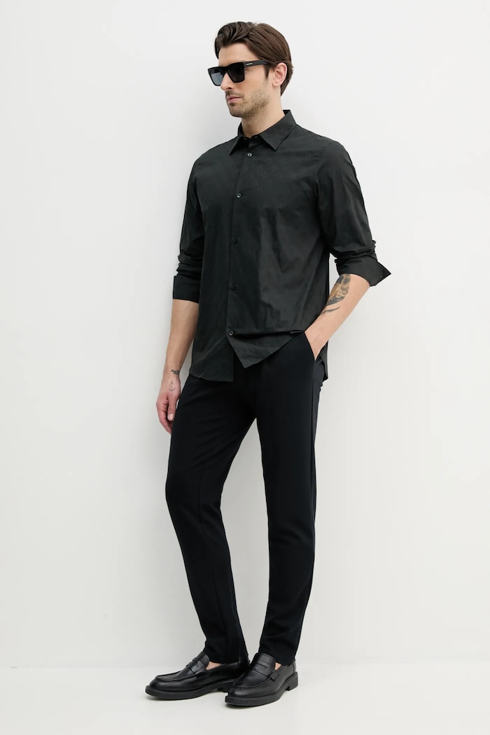 Armani Exchange koszula bawełniana XM000197.AF12179 zielony SS25