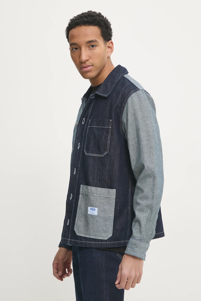 HUGO Blue koszula jeansowa wzorzyste granatowy 50534188