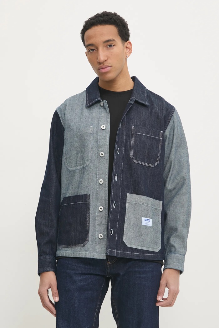 HUGO Blue koszula jeansowa granatowy 50534188