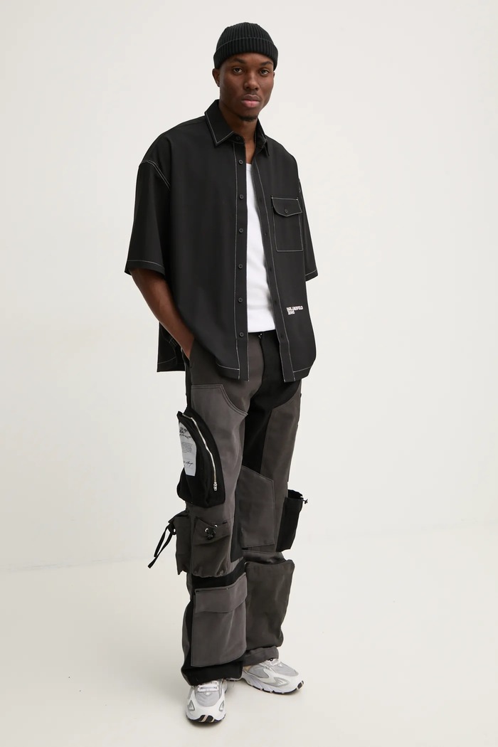 Košile Karl Lagerfeld Jeans A1M16016 černá SS25