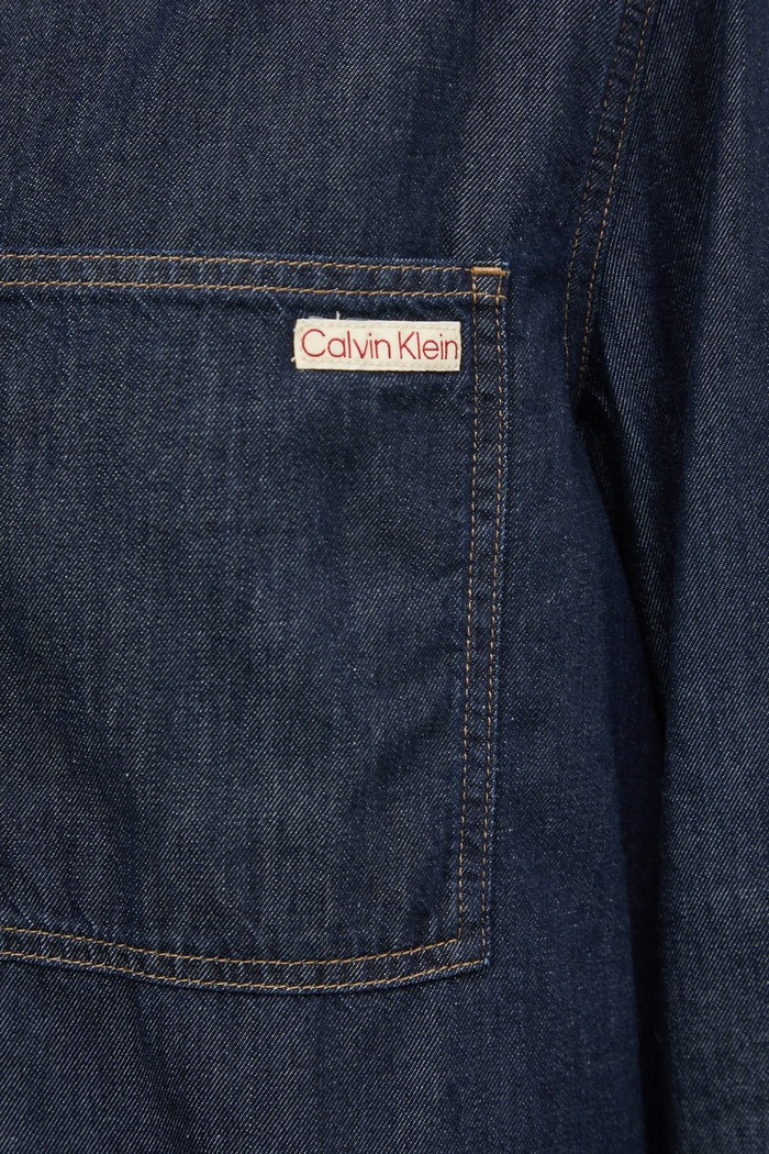 Calvin Klein Jeans camasa J30J326584 bleumarin SS25