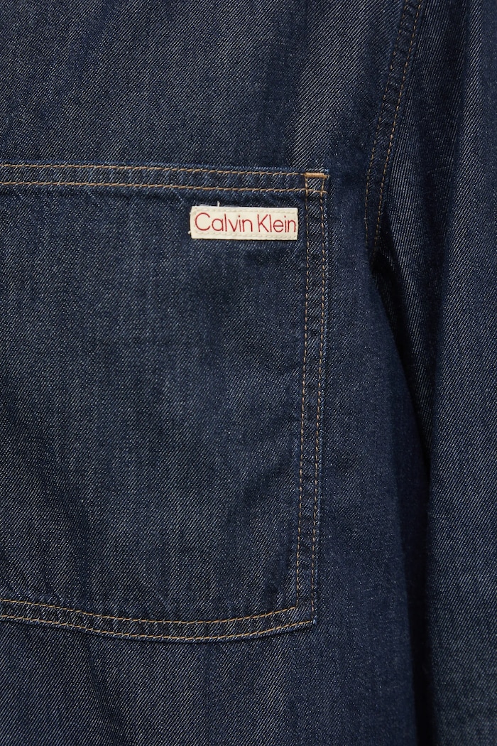 Calvin Klein Jeans camasa J30J326584 bleumarin SS25