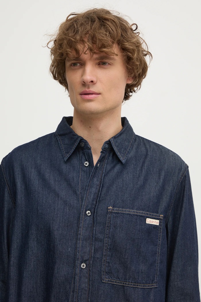 Calvin Klein Jeans camasa J30J326584 bleumarin