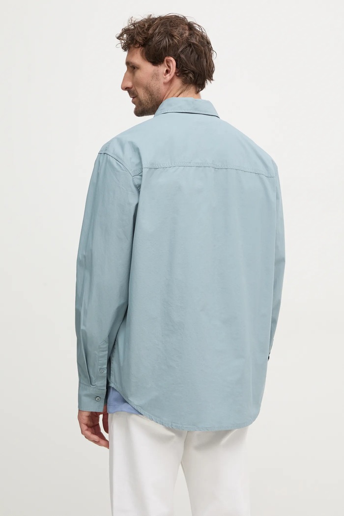 Oblečení Bavlněná košile Calvin Klein Jeans J30J326721 modrá