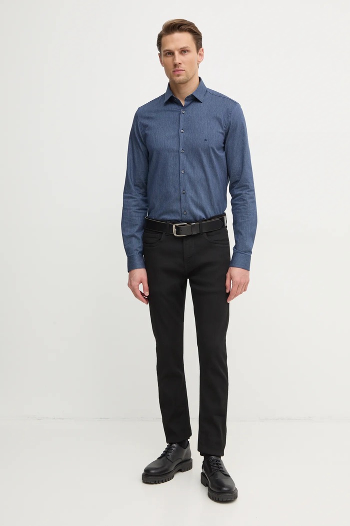 Calvin Klein koszula K10K113844 granatowy SS25