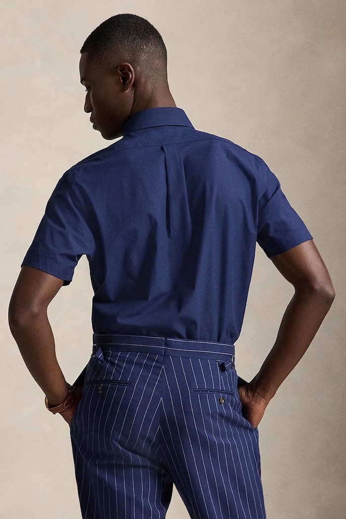 Polo Ralph Lauren cămașă din bumbac 710945315 bleumarin SS25