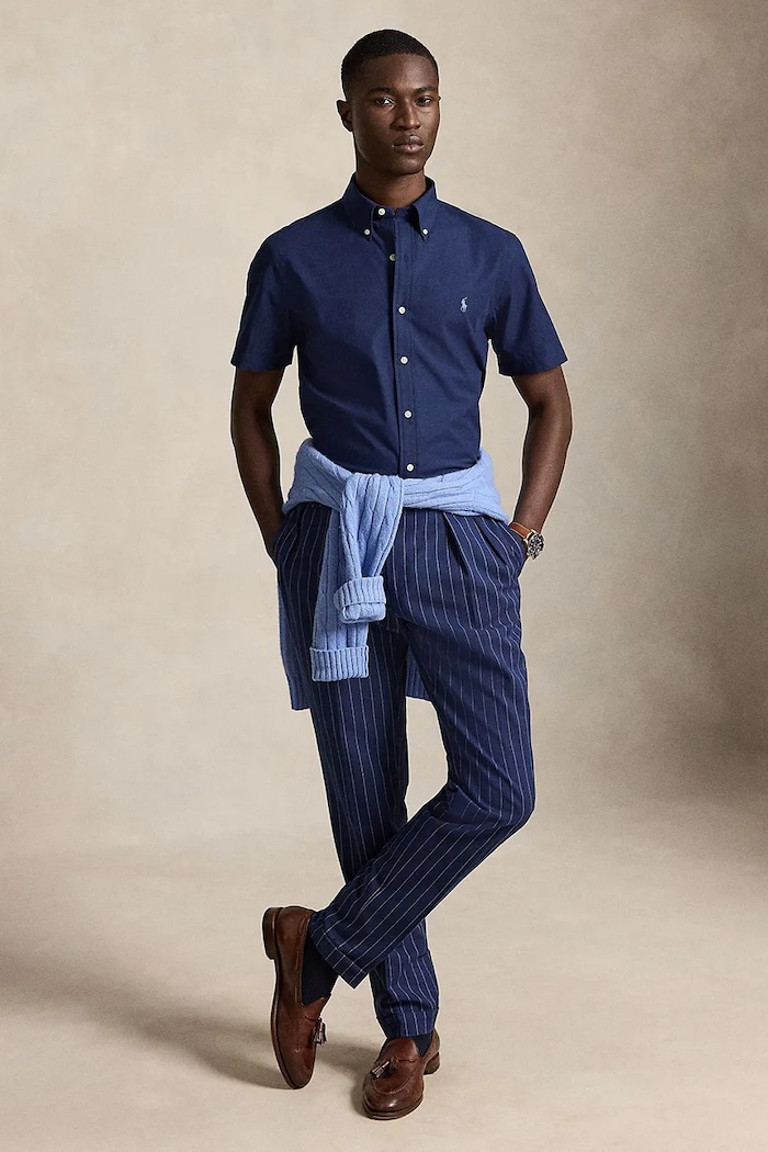 Ruházat Polo Ralph Lauren pamut ing 710945315 sötétkék