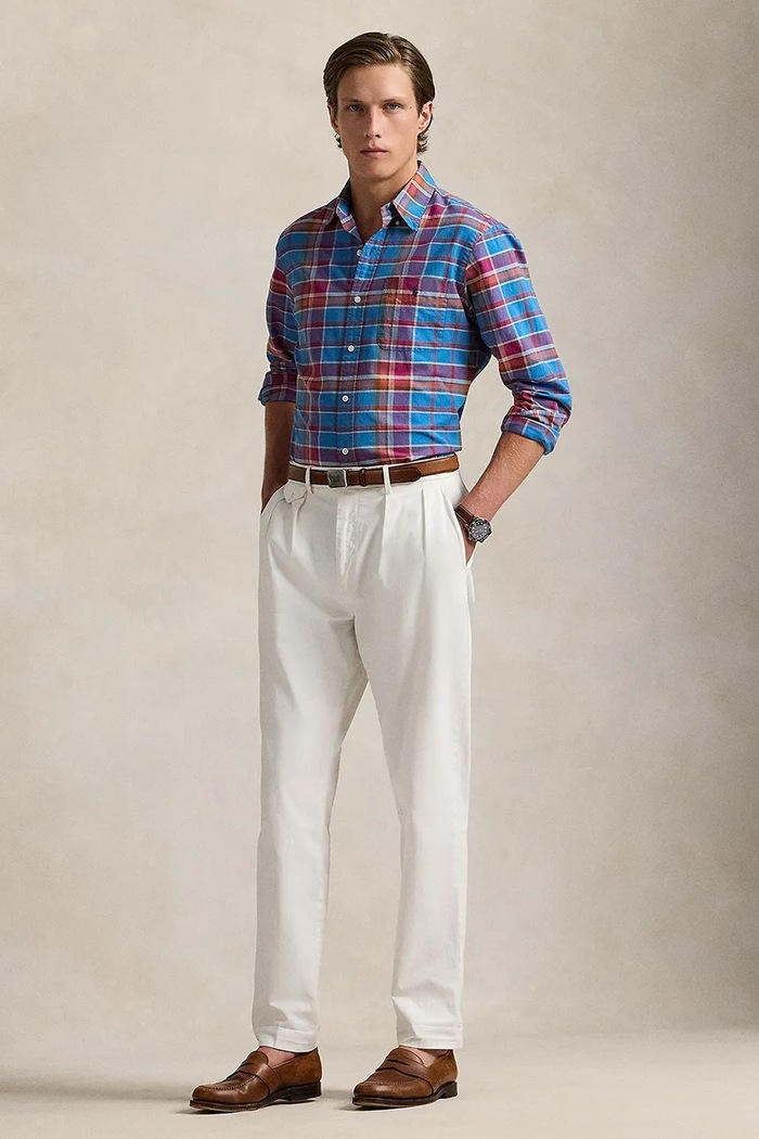 Дрехи Памучна риза Polo Ralph Lauren 710961339 син