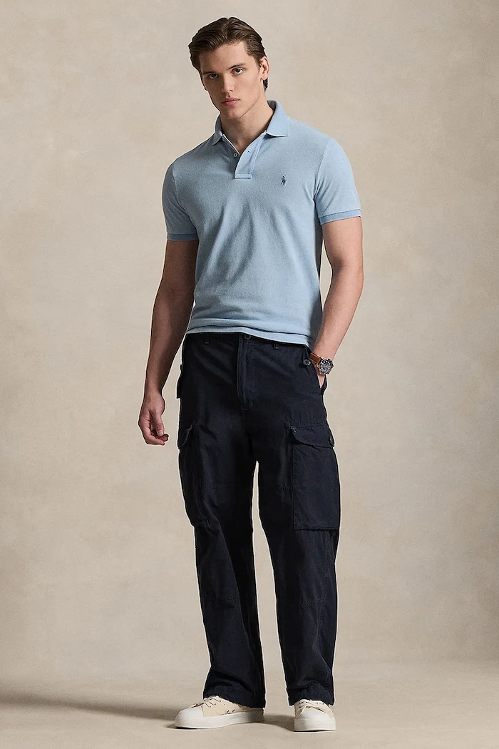Oblečenie Bavlnené polo tričko Polo Ralph Lauren 710970582 modrá