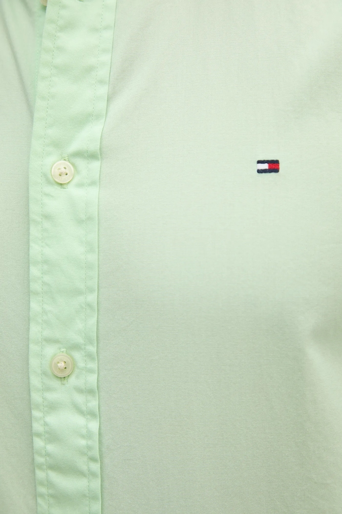 Tommy Hilfiger Cămașă bărbați din bumbac MW0MW37550 verde