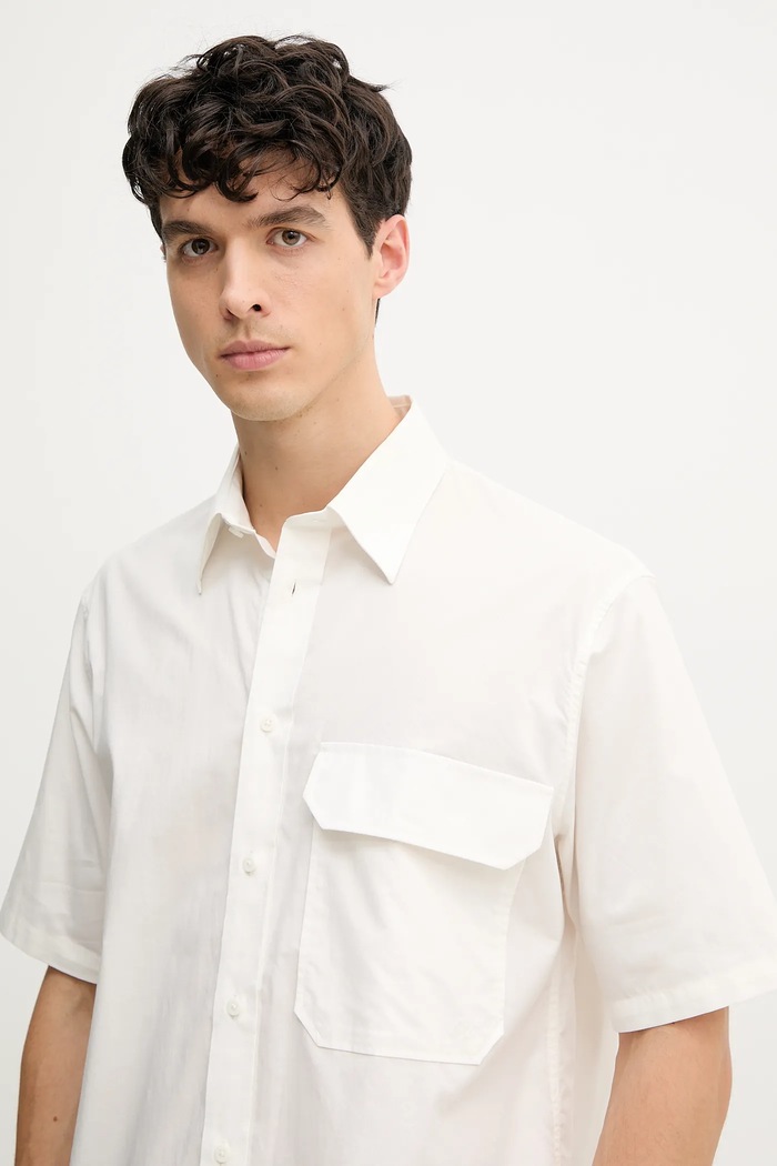Памучна риза Armani Exchange бежов XM000449.AF13167