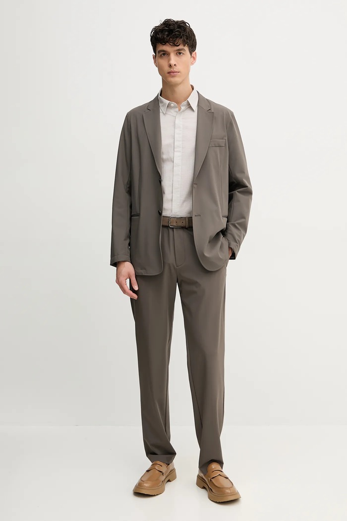 Armani Exchange cămașă din bumbac XM000667.AF13169 bej SS25