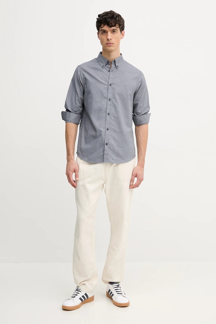 Armani Exchange koszula bawełniana XM000442.AF13080 granatowy SS25