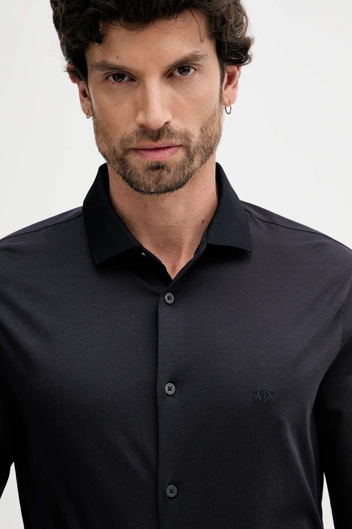 Armani Exchange koszula bawełniana granatowy XM000497.AF10364