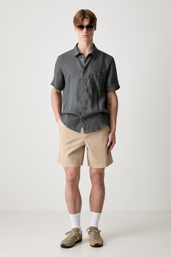 A.P.C. košile pánská chemisette bellini logo LIAEK.H12551