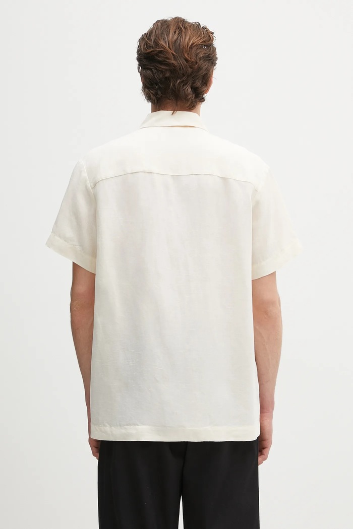 Abbigliamento A.P.C. camicia in lino misto chemisette roy VIALV.H12608 beige