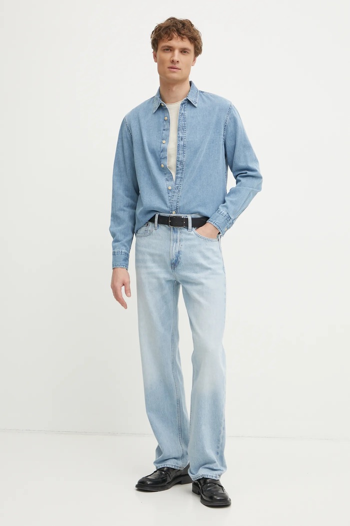 Guess koszula jeansowa RONNIE M5RH77.D5L01 niebieski SS25