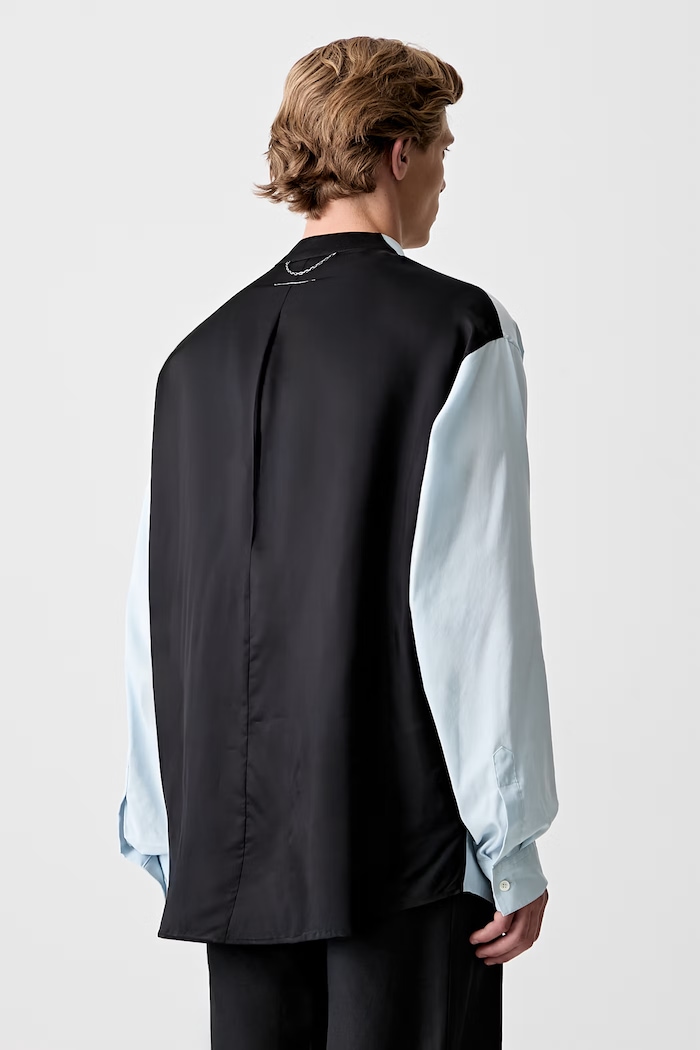 Одяг MM6 Maison Margiela сорочка з бавовною чоловіча SH0DT0022 блакитний
