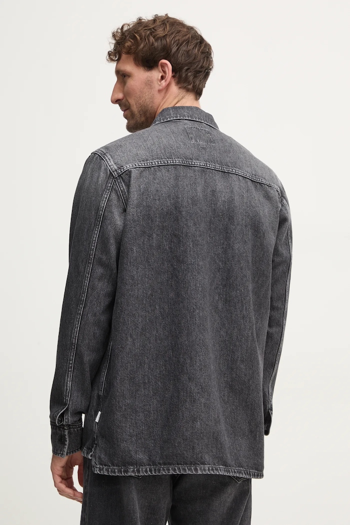 Odzież Pepe Jeans koszula jeansowa RELAXED OVERSHIRT PM308585XM8 szary