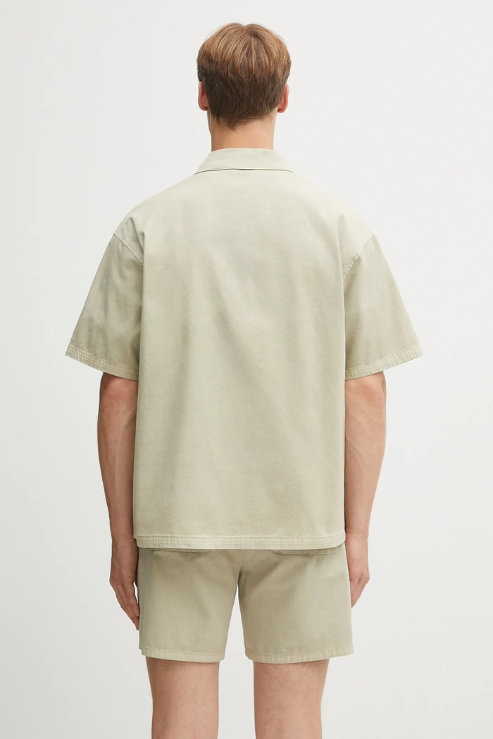 Ρούχα Βαμβακερό πουκάμισο Represent Short Sleeve Cotton Overshirt MLM21482.25 μπεζ